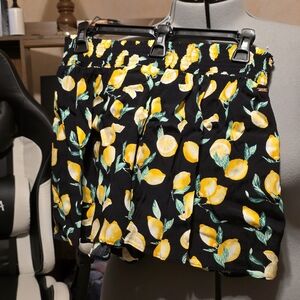 Victoria's Secret Black and Yellow Lemon Print Shorts
